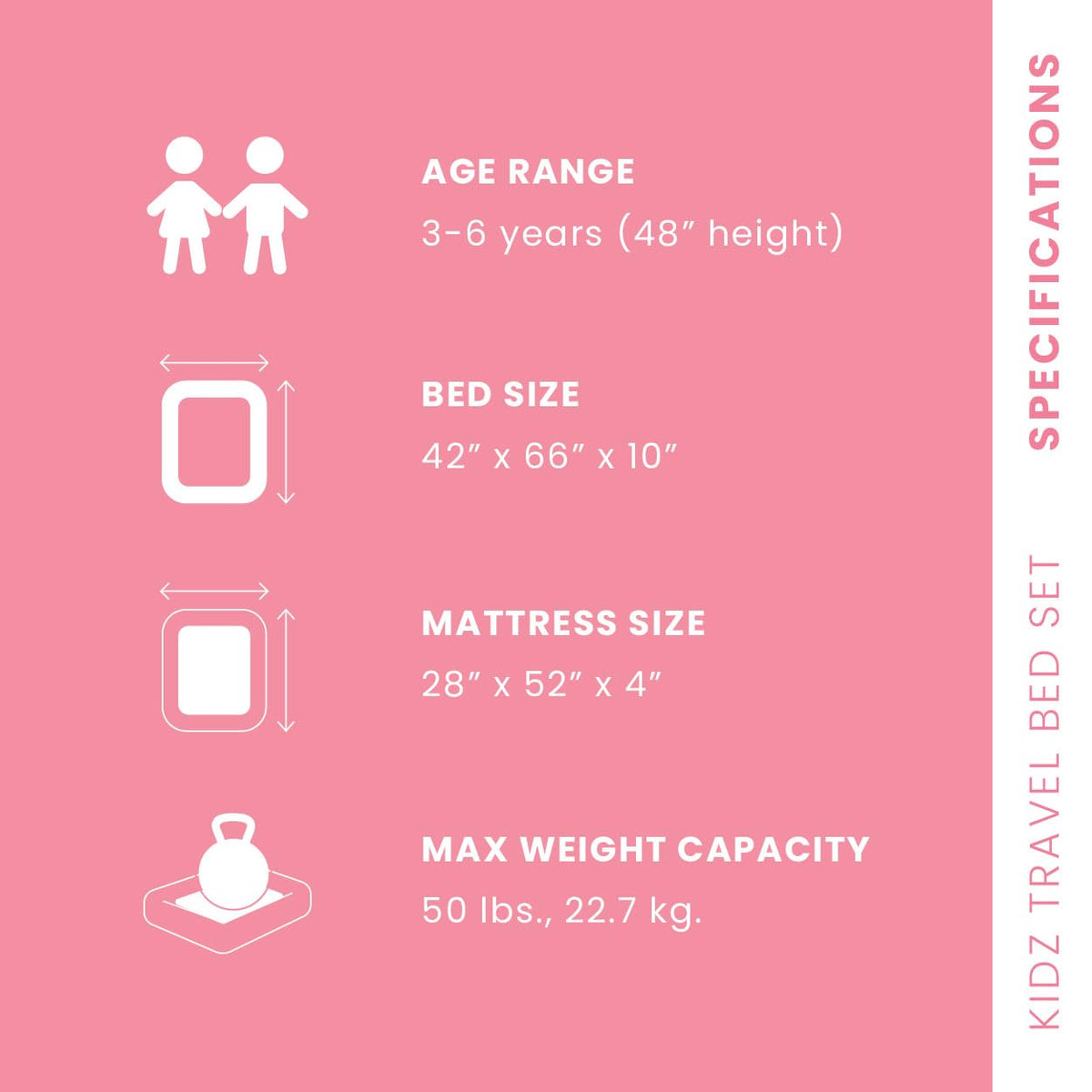 Inflatable Travel Bed Set with Hand Pump and Carry Bag K637