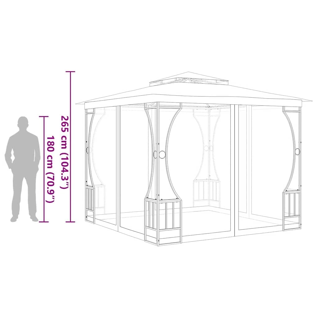 9.8'x9.8' Pop Up Outdoor Gazebo with Mosquito Netting I2982