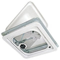 Birch White 14" 12V Radius Corner Vent with Pop Up Screen C549