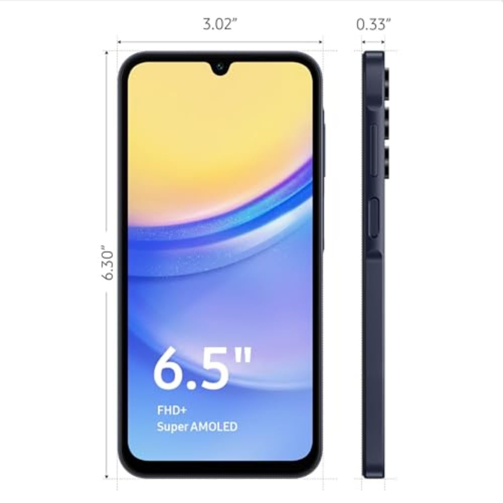 Unlocked Android Smartphone 128GB AMOLED Display Blue Black J312