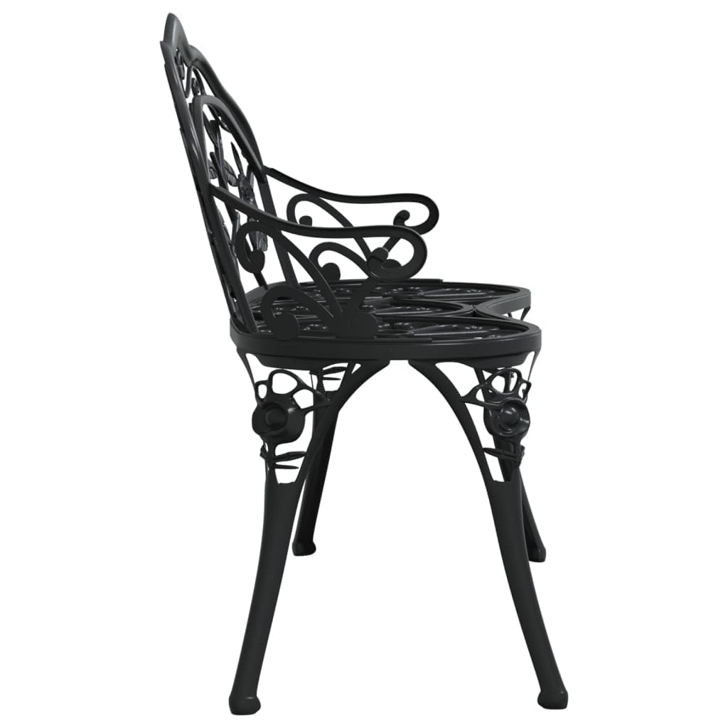 Cast Aluminum Black Patio Bench Z987