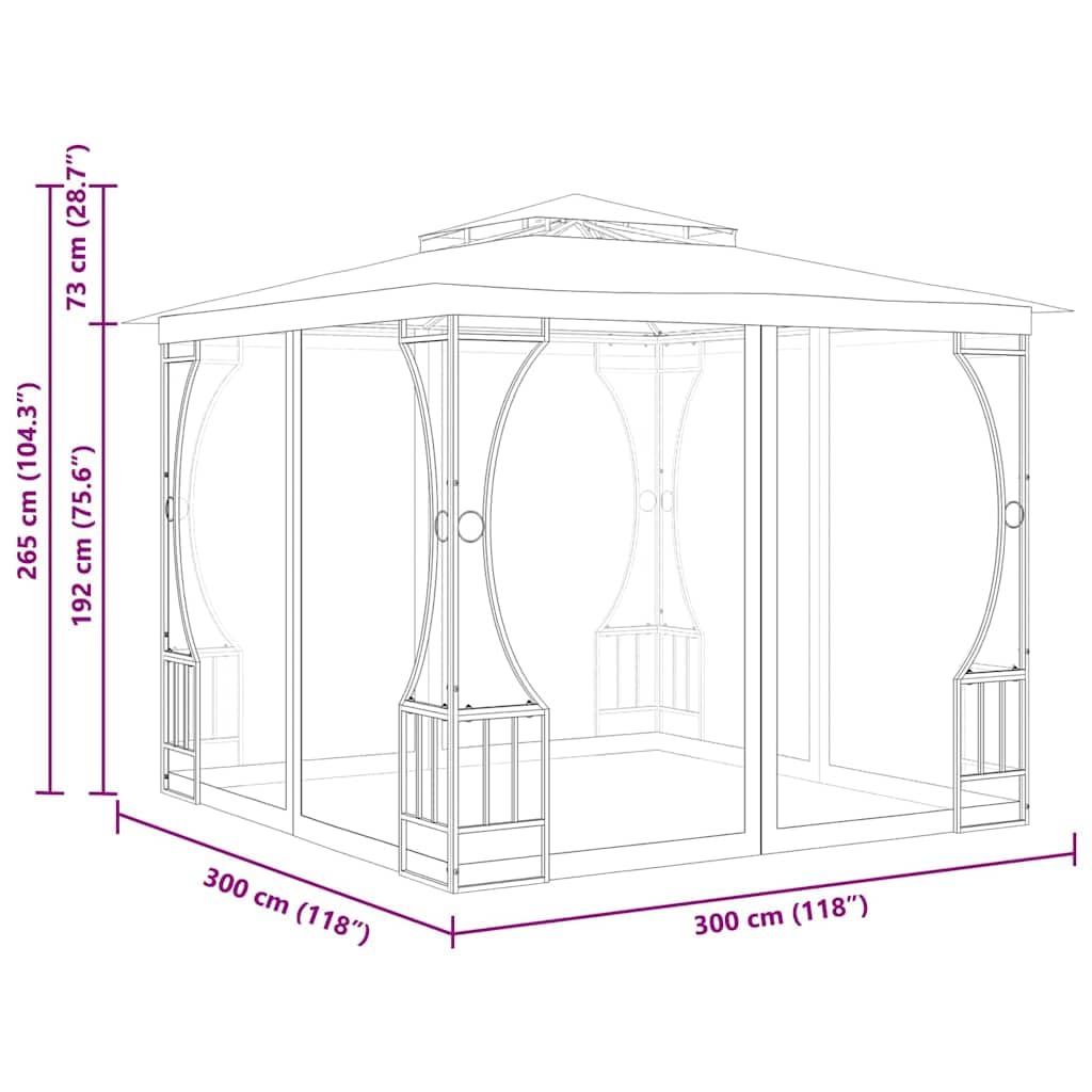 9.8'x9.8' Pop Up Outdoor Gazebo with Mosquito Netting I2982