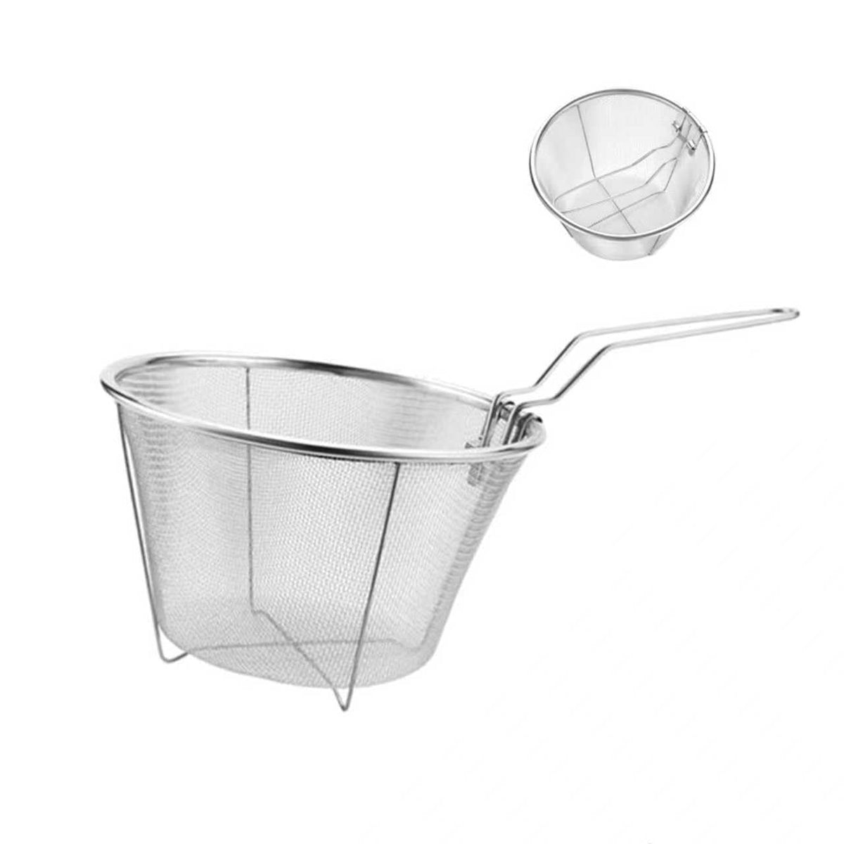 7-Inch Round Stainless Steel Deep Fryer Basket O282420