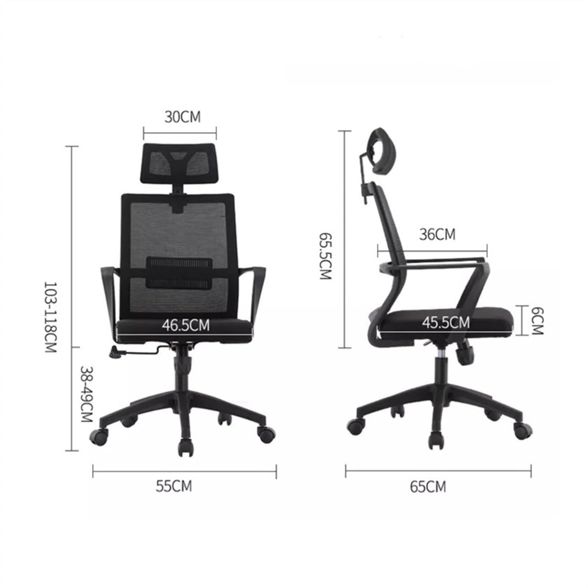 Ergonomic High Back Mesh Office Chair with Lumbar Support H80403