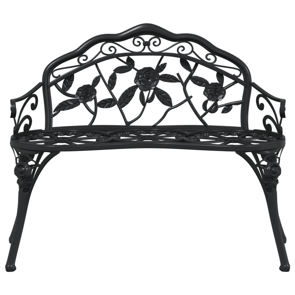 Cast Aluminum Black Patio Bench Z987
