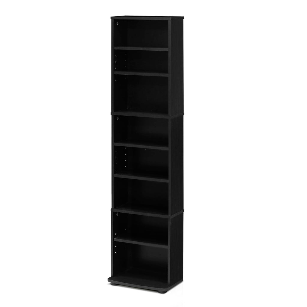 8-Tier Espresso Media Shelf with Adjustable Shelves Z74264
