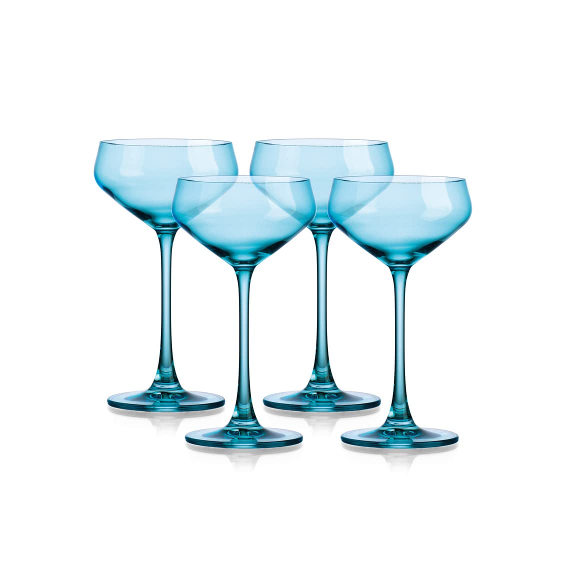 Blue 6oz Martini Glasses Set of 4 P5420
