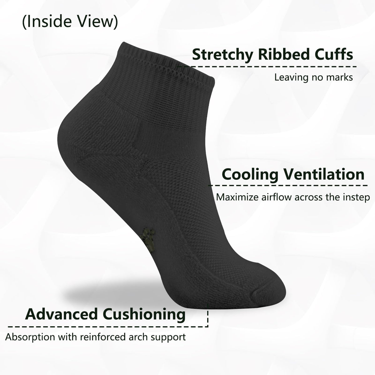 Bamboo Viscose Ankle Socks 6 Pairs W817