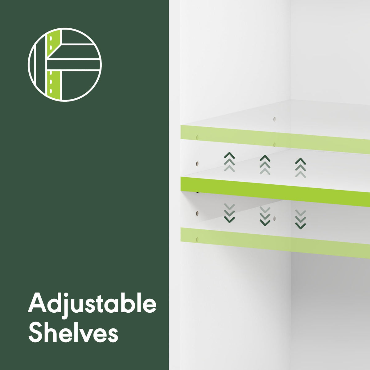 8-Tier Espresso Media Shelf with Adjustable Shelves Z74264