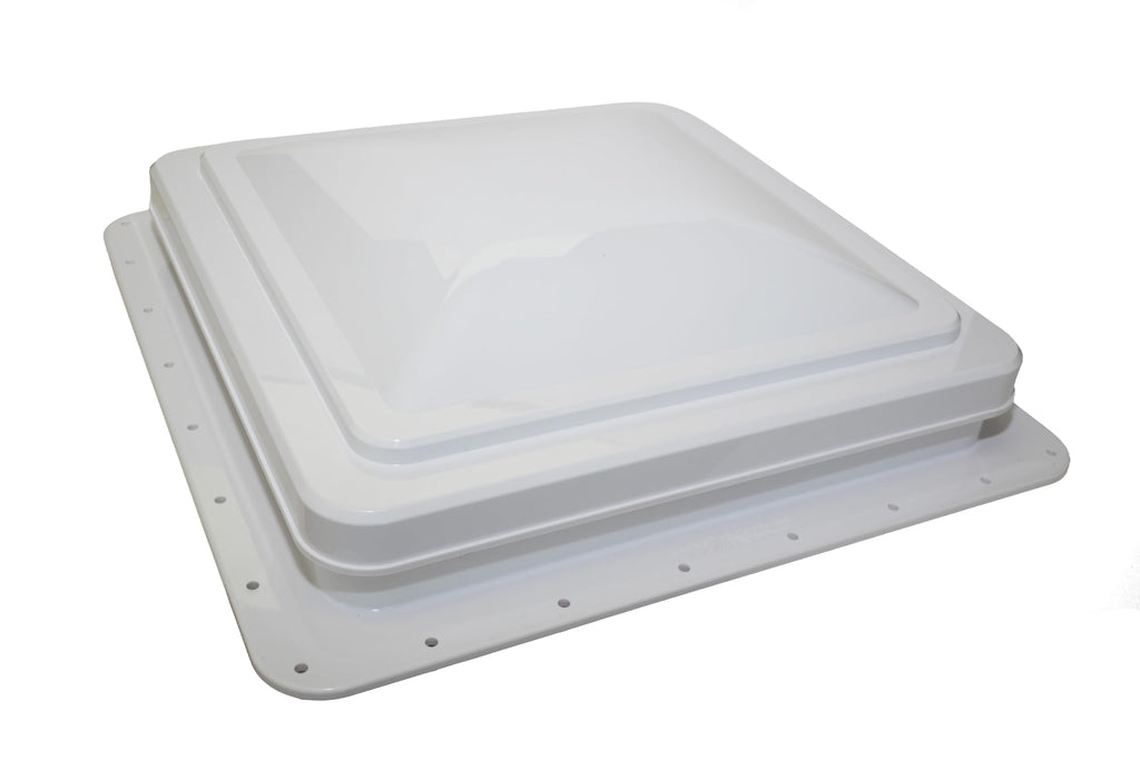 14" RV Roof Vent with White Lid and Manual Crank U6295
