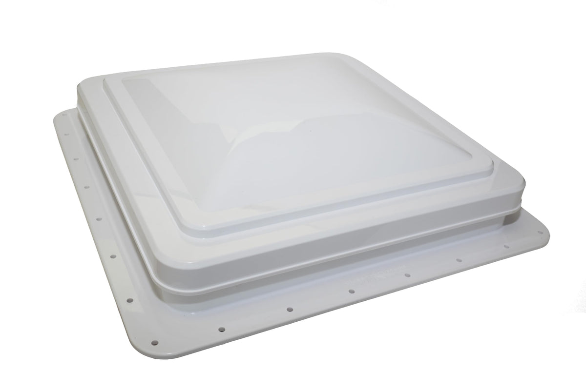 14" RV Roof Vent with White Lid and Manual Crank U6295