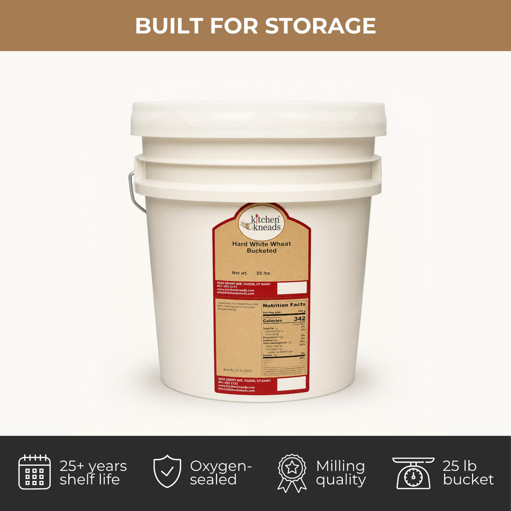 White Wheat Berries 25 lb Bucket M713
