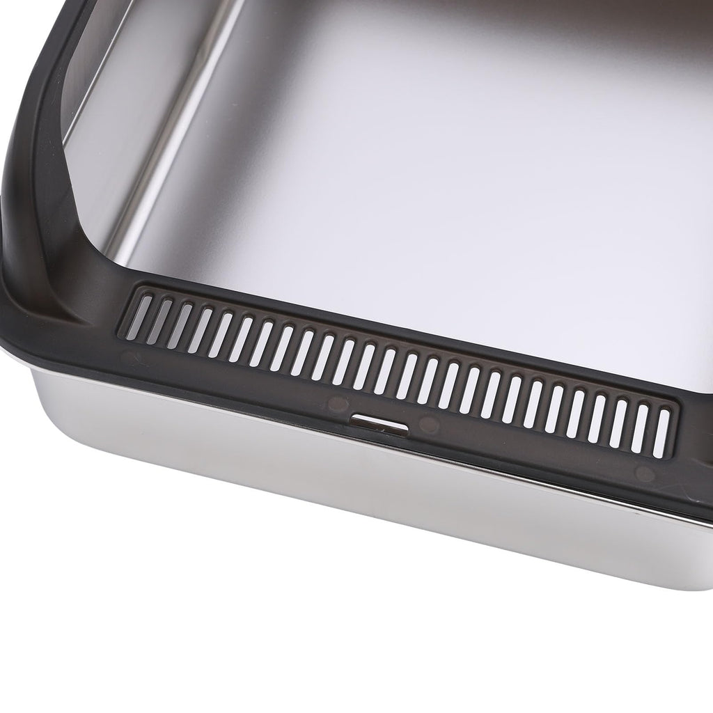 Stainless Steel Enclosed Cat Litter Box with Lid and Scoop L9818