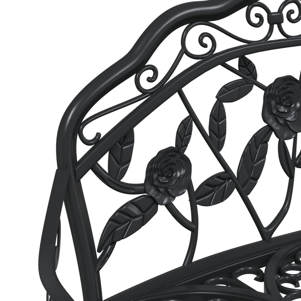 Cast Aluminum Black Patio Bench Z987