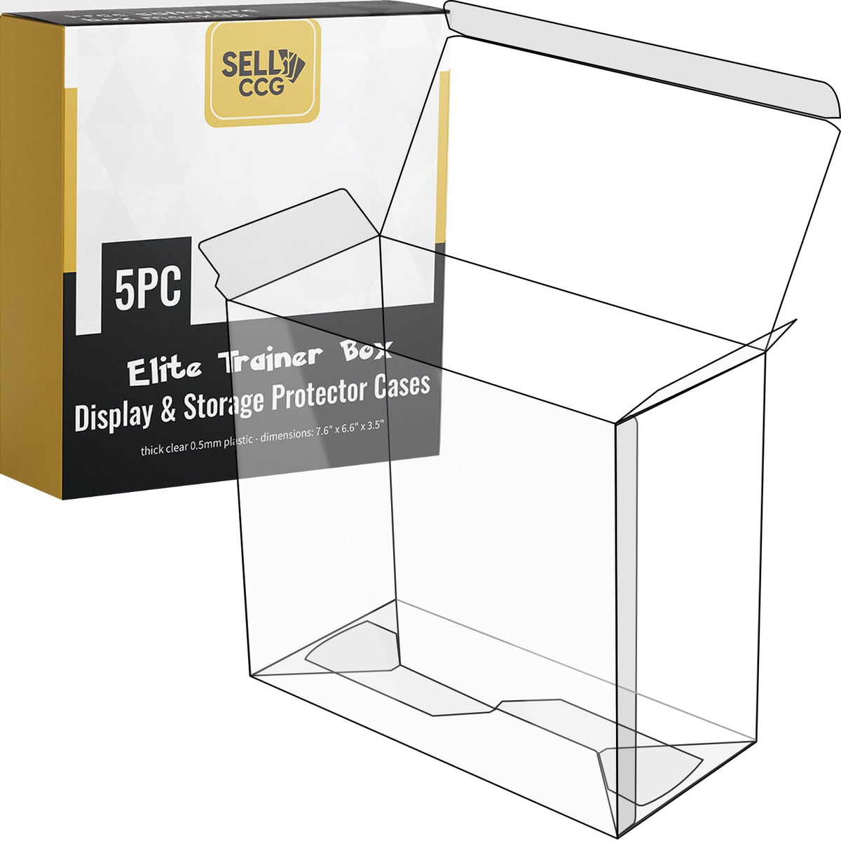 5 Pack Plastic Display Storage Case M812