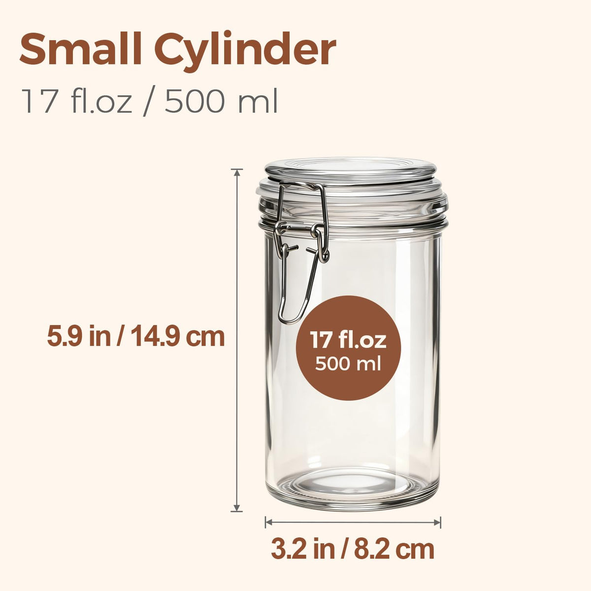 16 oz Glass Jars with Airtight Lids 6 Pack I334735