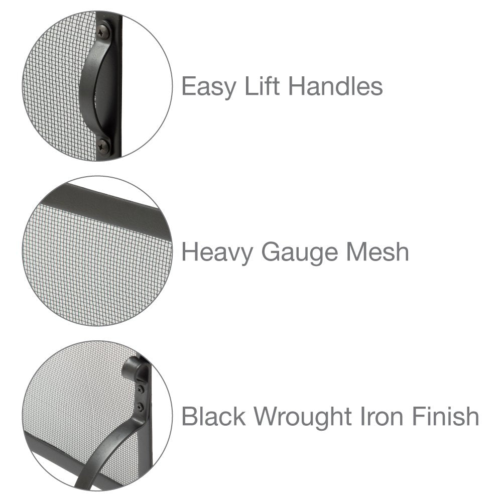 Medium Wrought Iron Fireplace Screen U219