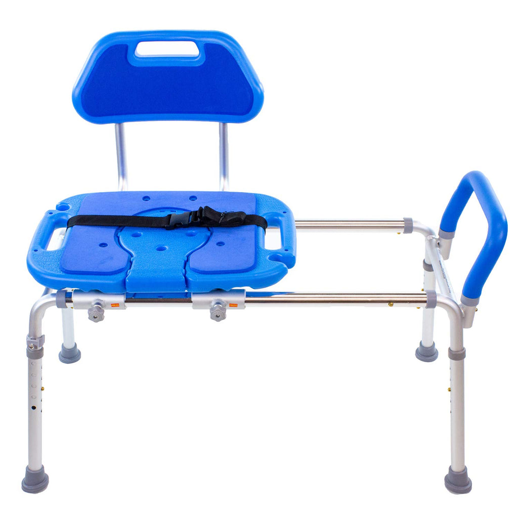 Blue Padded Shower Chair with Cut Out Seat and Safety Belt L506701