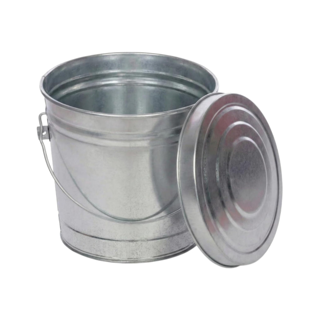 Galvanized Steel Storage Can with Locking Lid A869343
