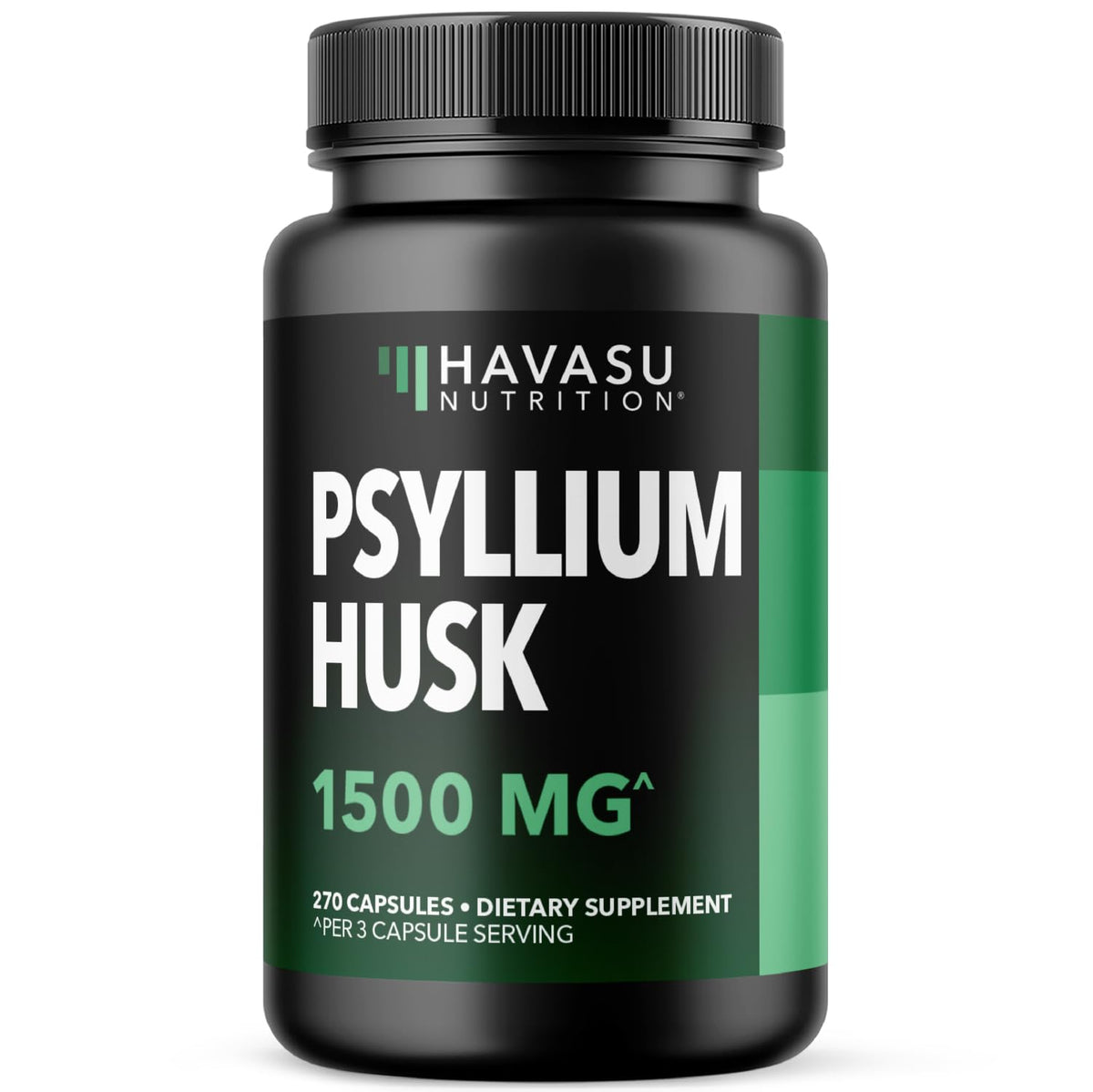 Vegan Psyllium Husk Fiber Capsules 270 Pills D4959