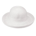 White UPF 30+ Wide Brim Packable Sun Hat L49427