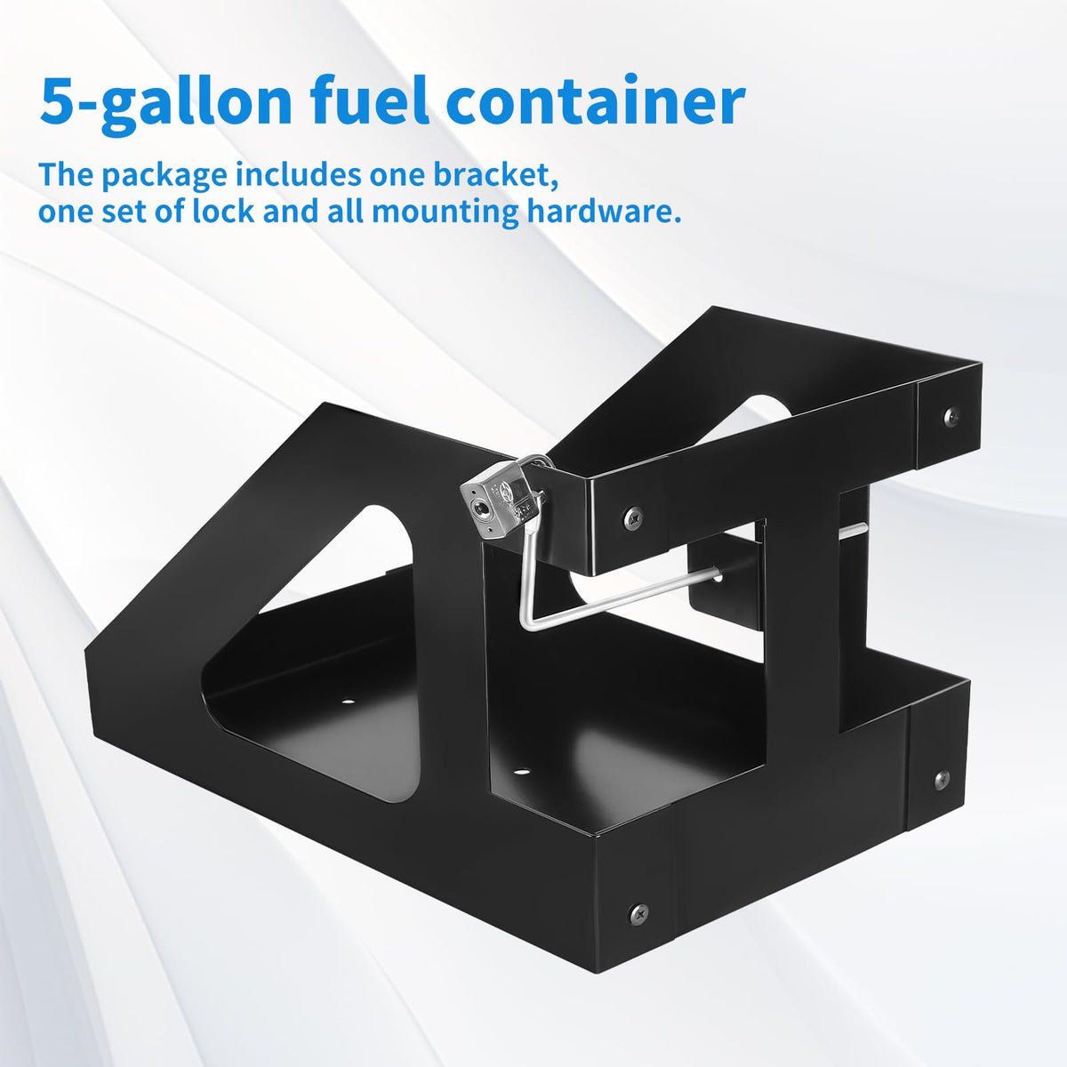 5 Gallon Gas Can Holder with Anti-Theft Lock F644061