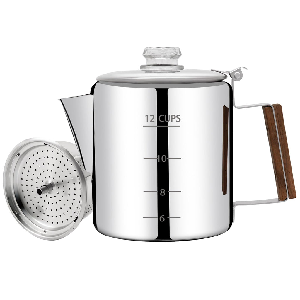 12 Cup Stainless Steel Percolator Coffee Pot B8445