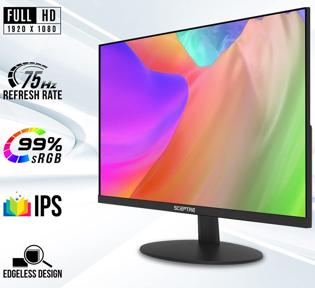 24-Inch IPS 1080p 75Hz Computer Monitor with Speakers B48008