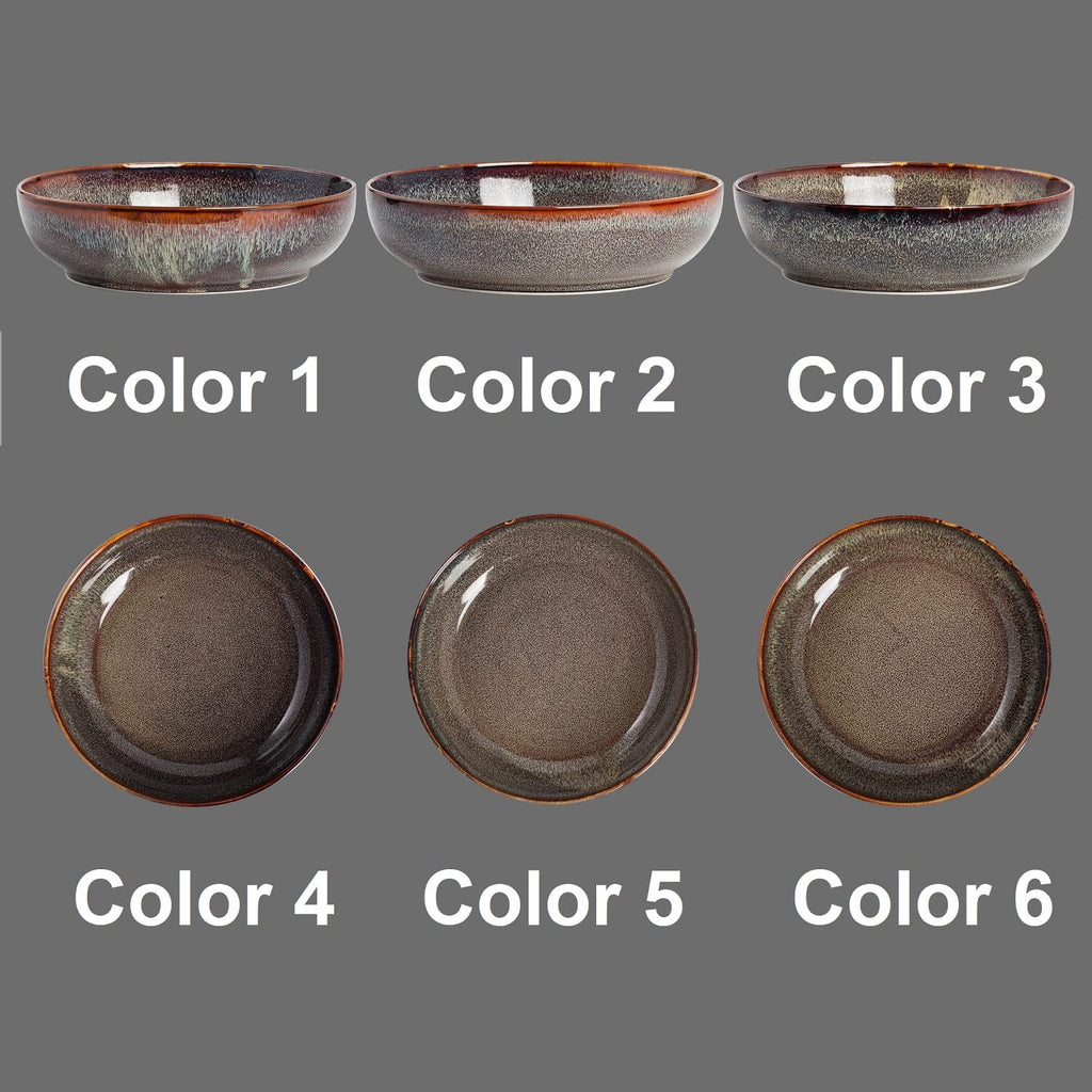 Ceramic bowls set of 4 8" Caramel Brown S9352