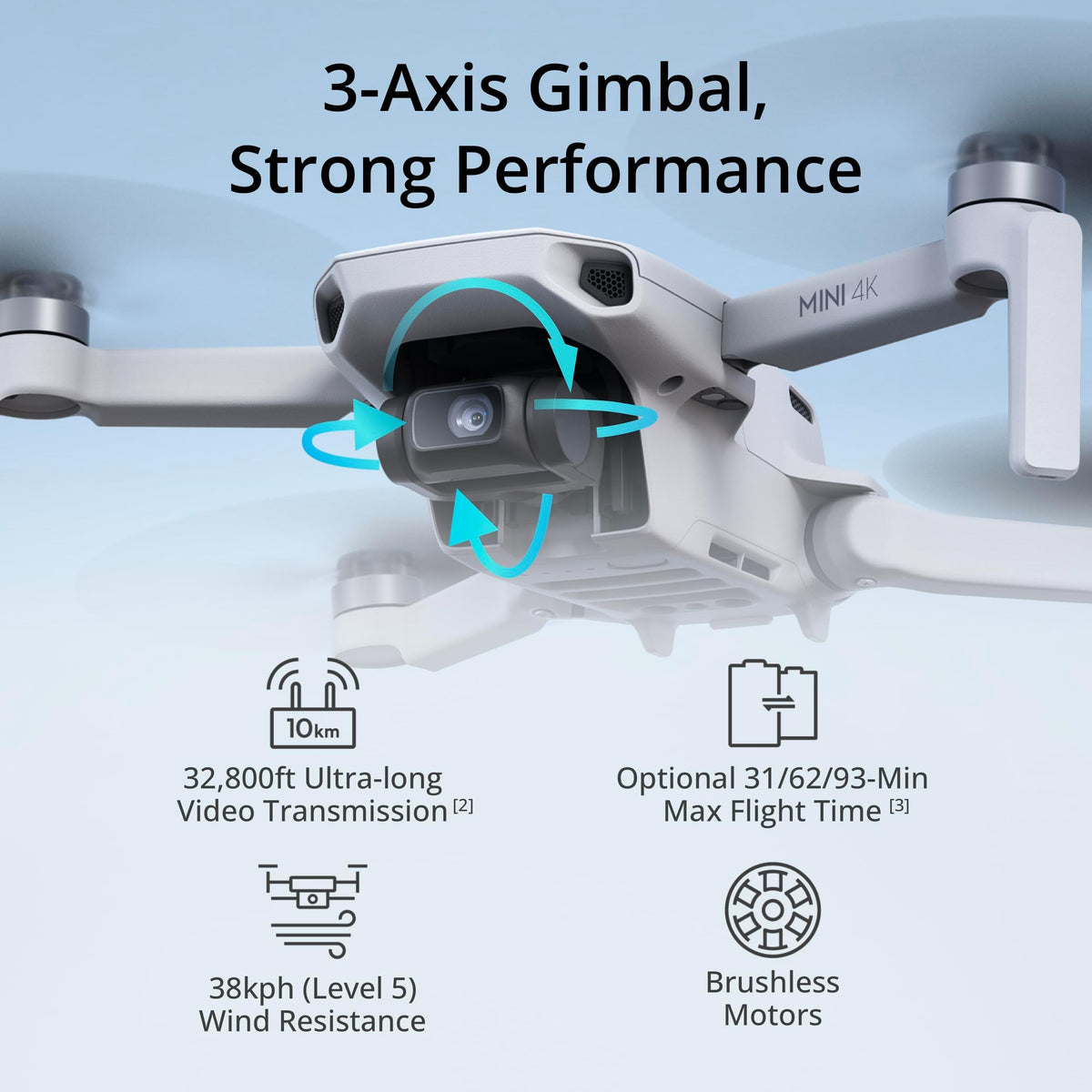 4K UHD Camera Drone with 3-Axis Gimbal Stabilization, Under 249 g I5651