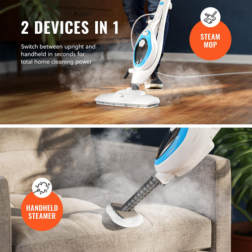 10-in-1 Steam Mop with Detachable Handheld Steam Cleaner T13914