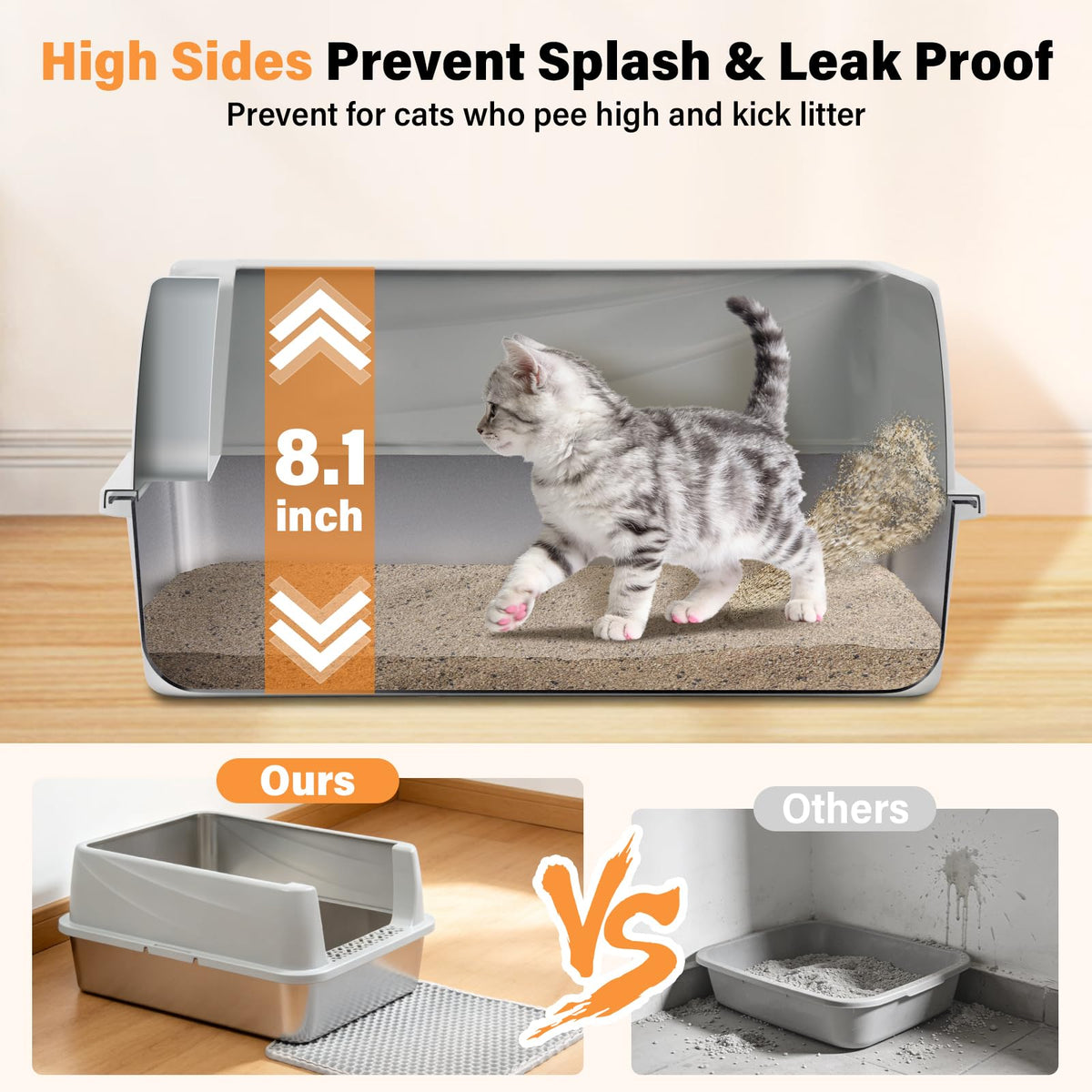 Stainless Steel Cat Litter Box P850