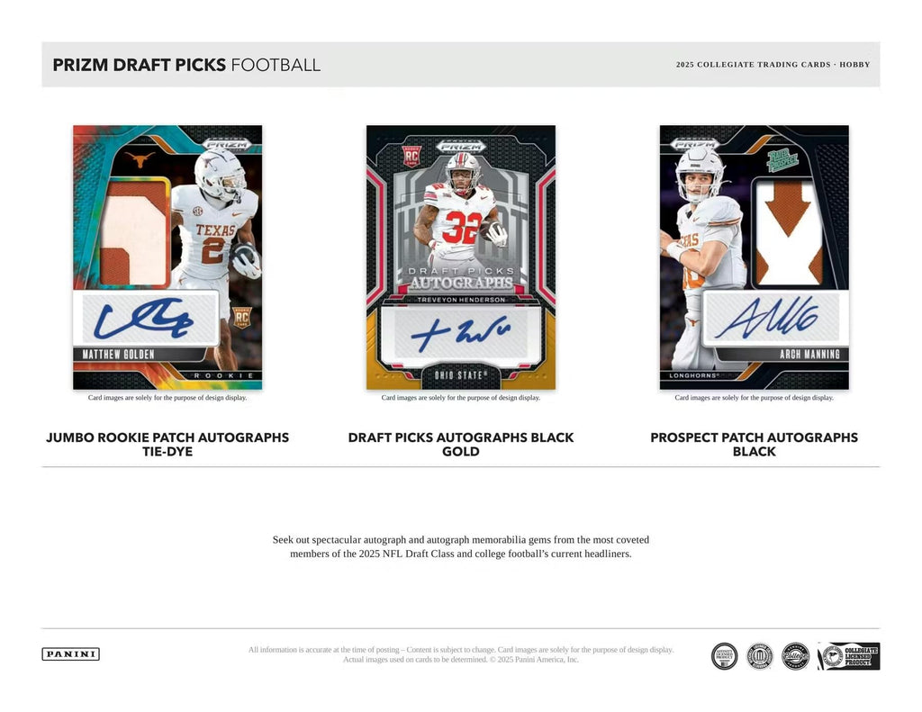 2025 Panini Prizm Draft Picks Football Trading Card Box H284545