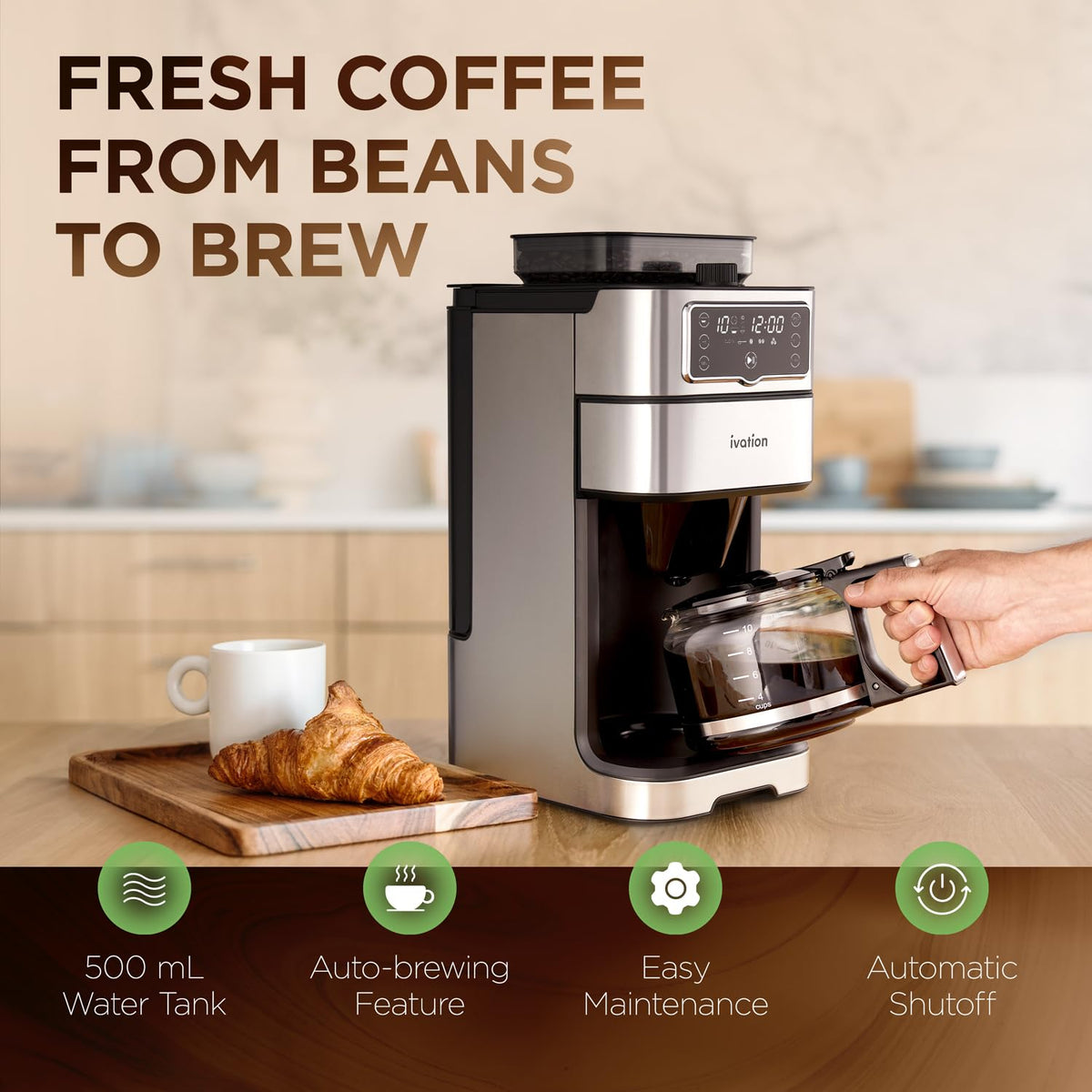 2-in-1 Drip Coffee Maker & Grinder Y816