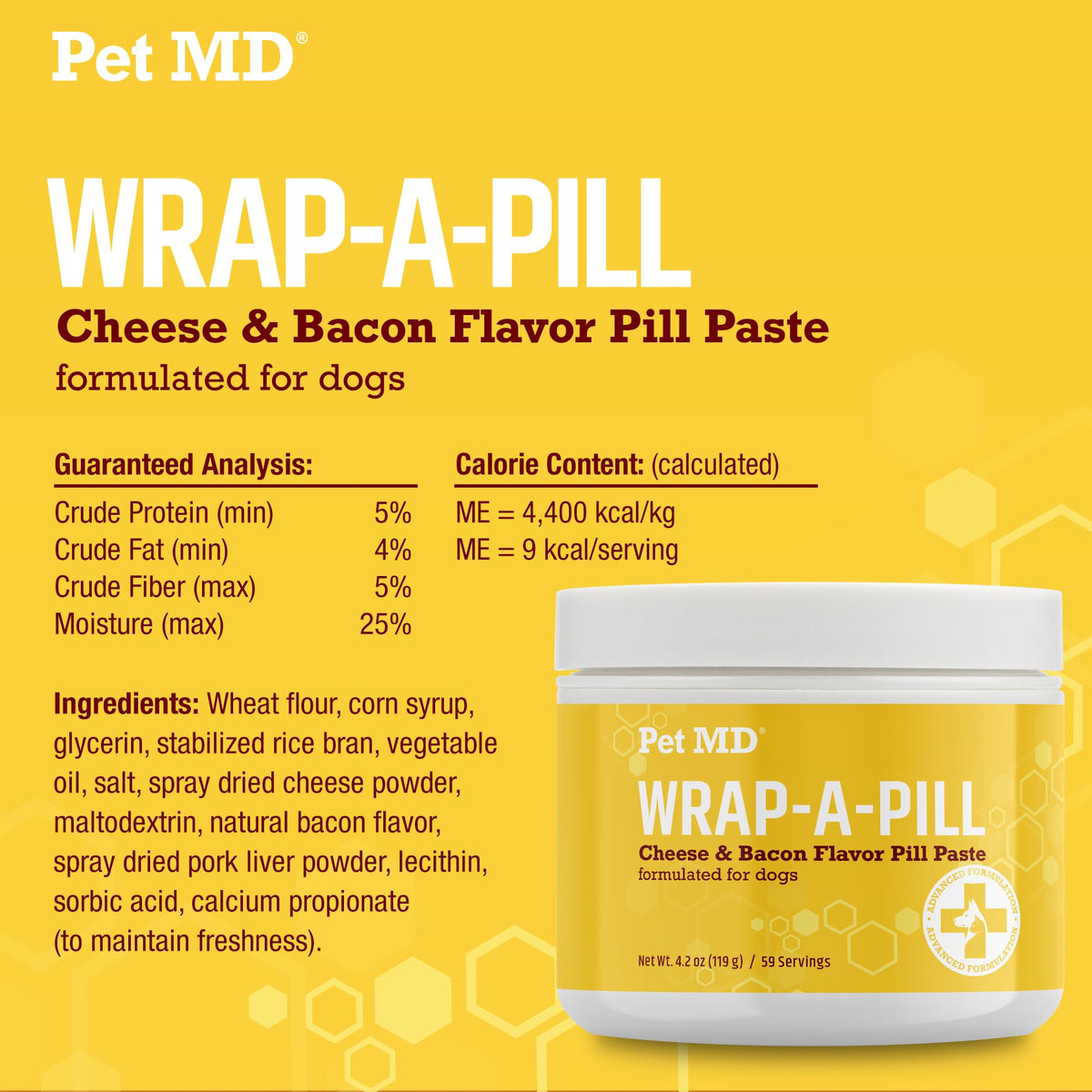 Cheese & Bacon Flavor Pill Paste for Dogs 4.2 oz I67738
