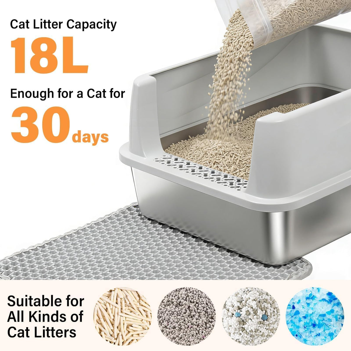 Stainless Steel Cat Litter Box P850