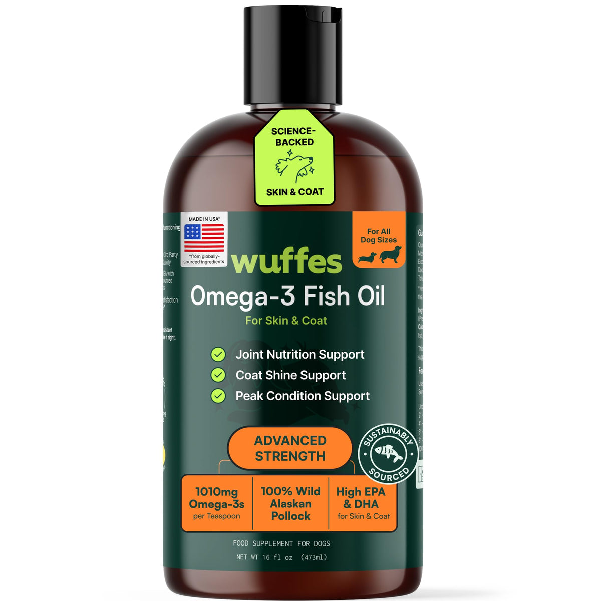 Omega-3 Fish Oil for Dogs, 16 oz Wild Alaskan Pollock Oil R37521