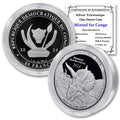 1 oz Silver Triceratops 20 Francs BU A6814