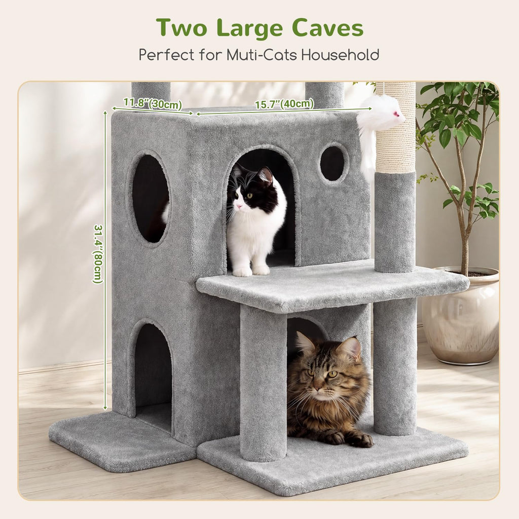Light Grey Cat Tree Tower Q2483