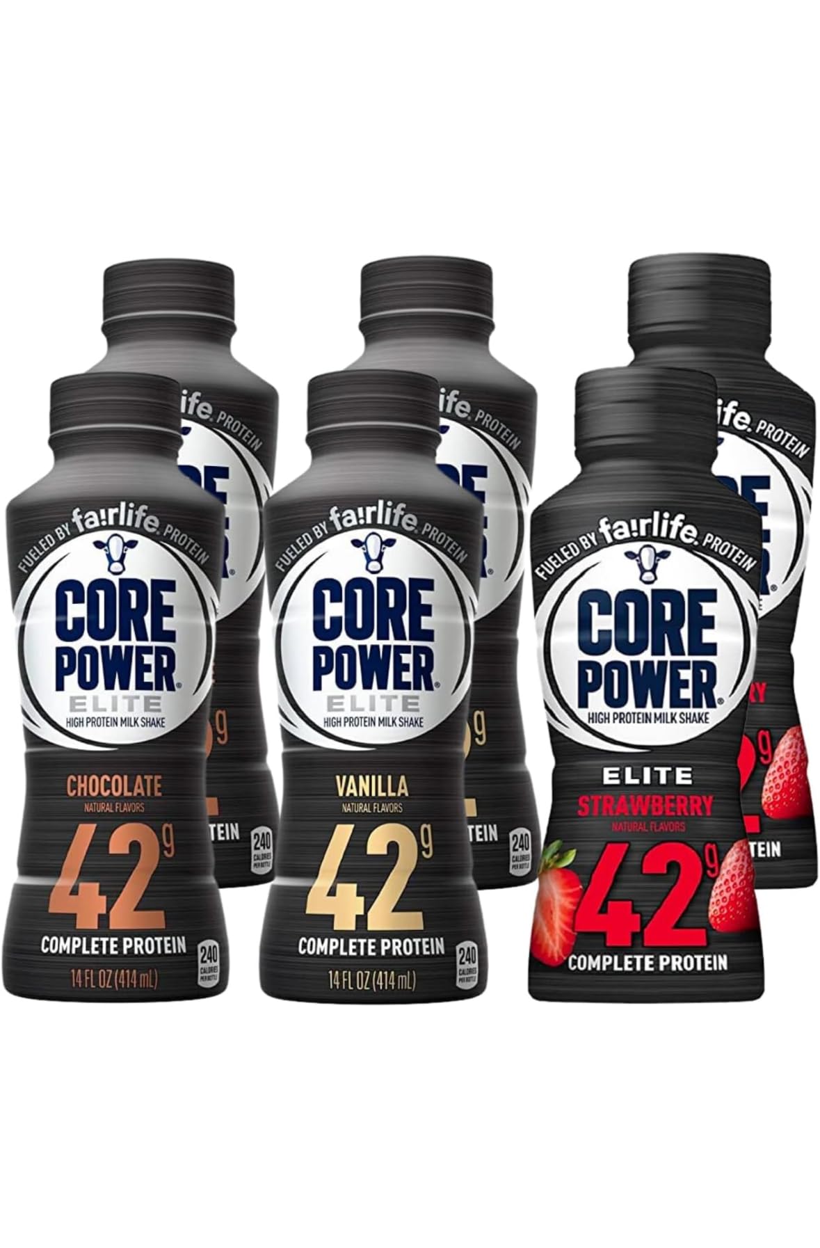 High Protein Milk Shake 42g Pack of 12 3 Flavor Chocolate Vanilla Strawberry E543