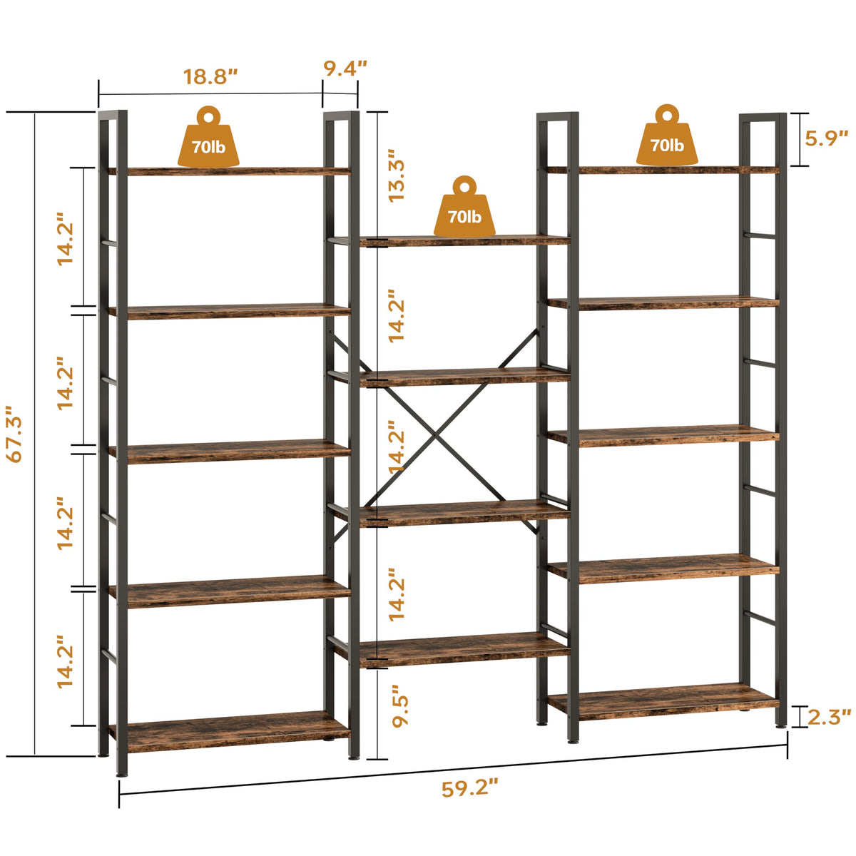 5 Tier Bookshelf M218731