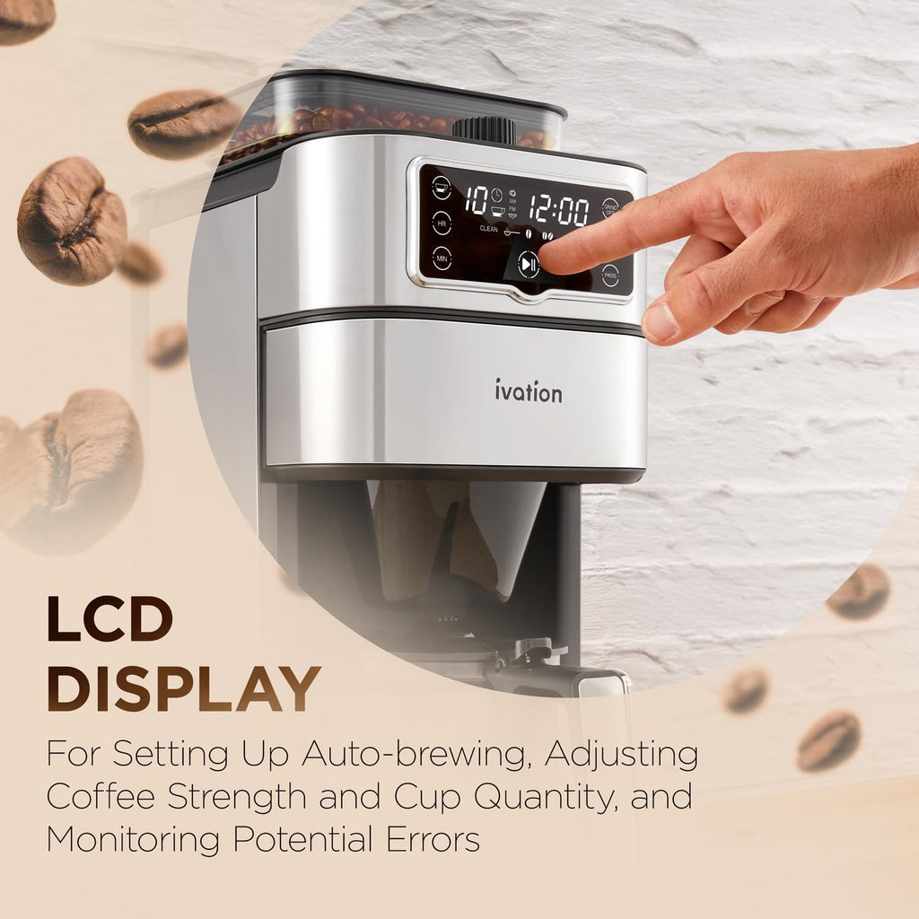 2-in-1 Drip Coffee Maker & Grinder Y816