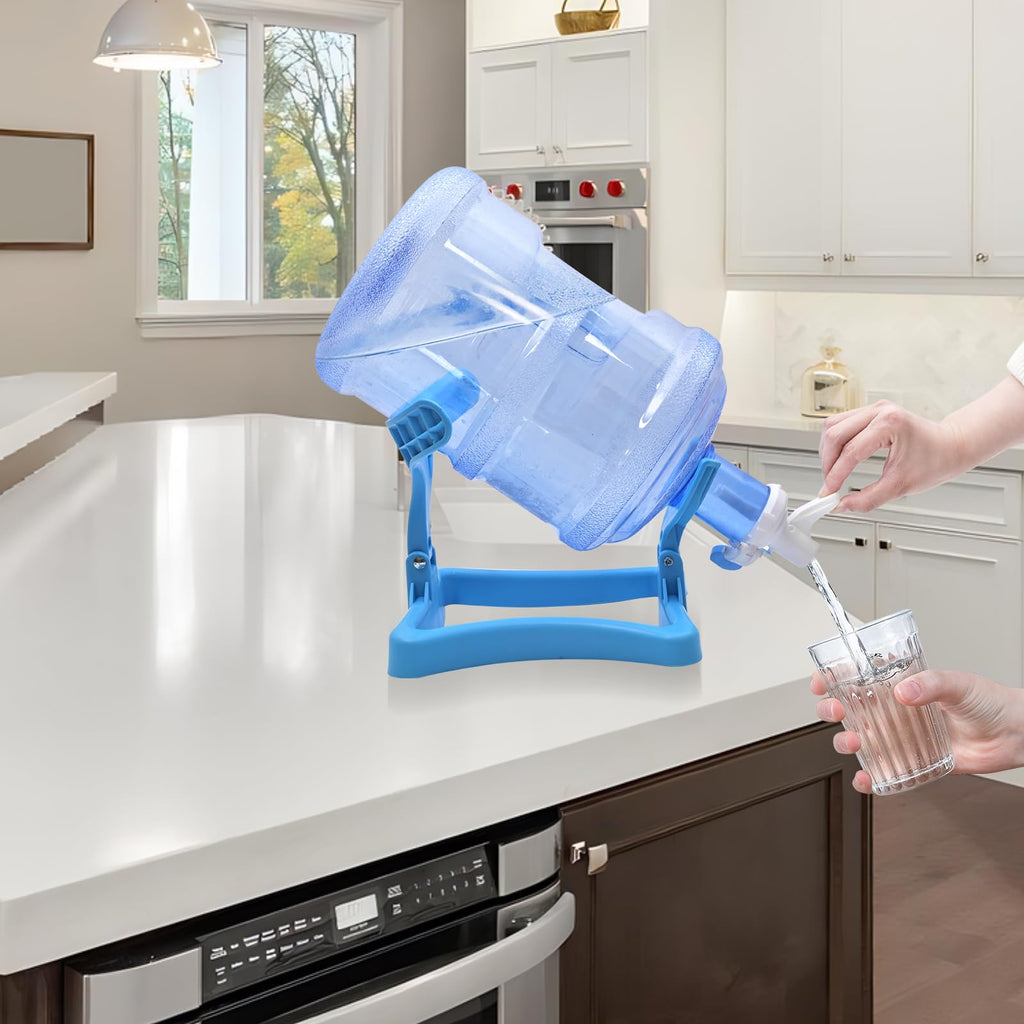 5 Gallon Collapsible Water Jug Holder and 2 Dispenser Valves Q700433