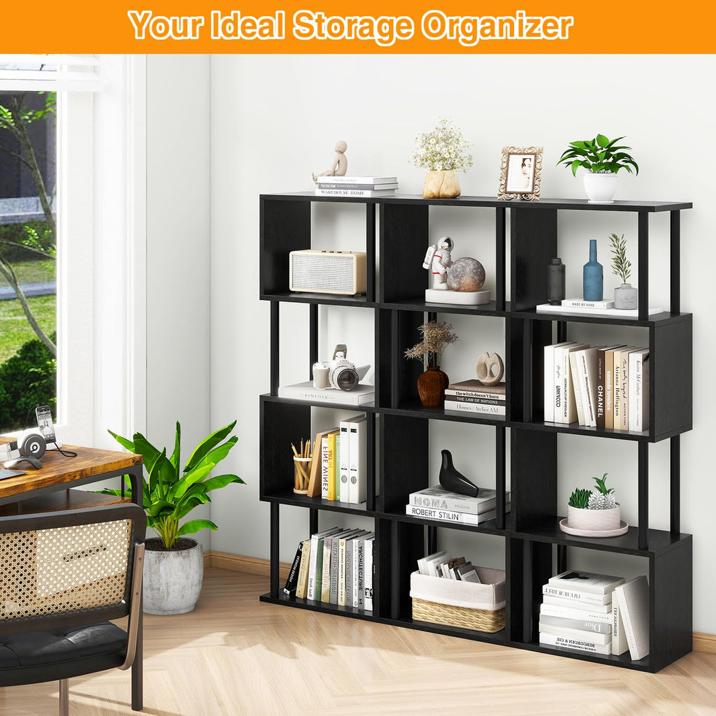 5-Tier Black Bookshelf Q480373