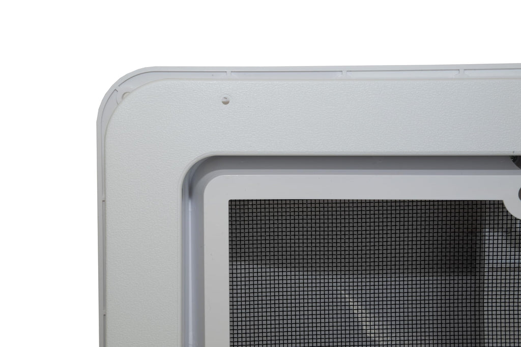 14" RV Roof Vent with White Lid and Manual Crank U6295