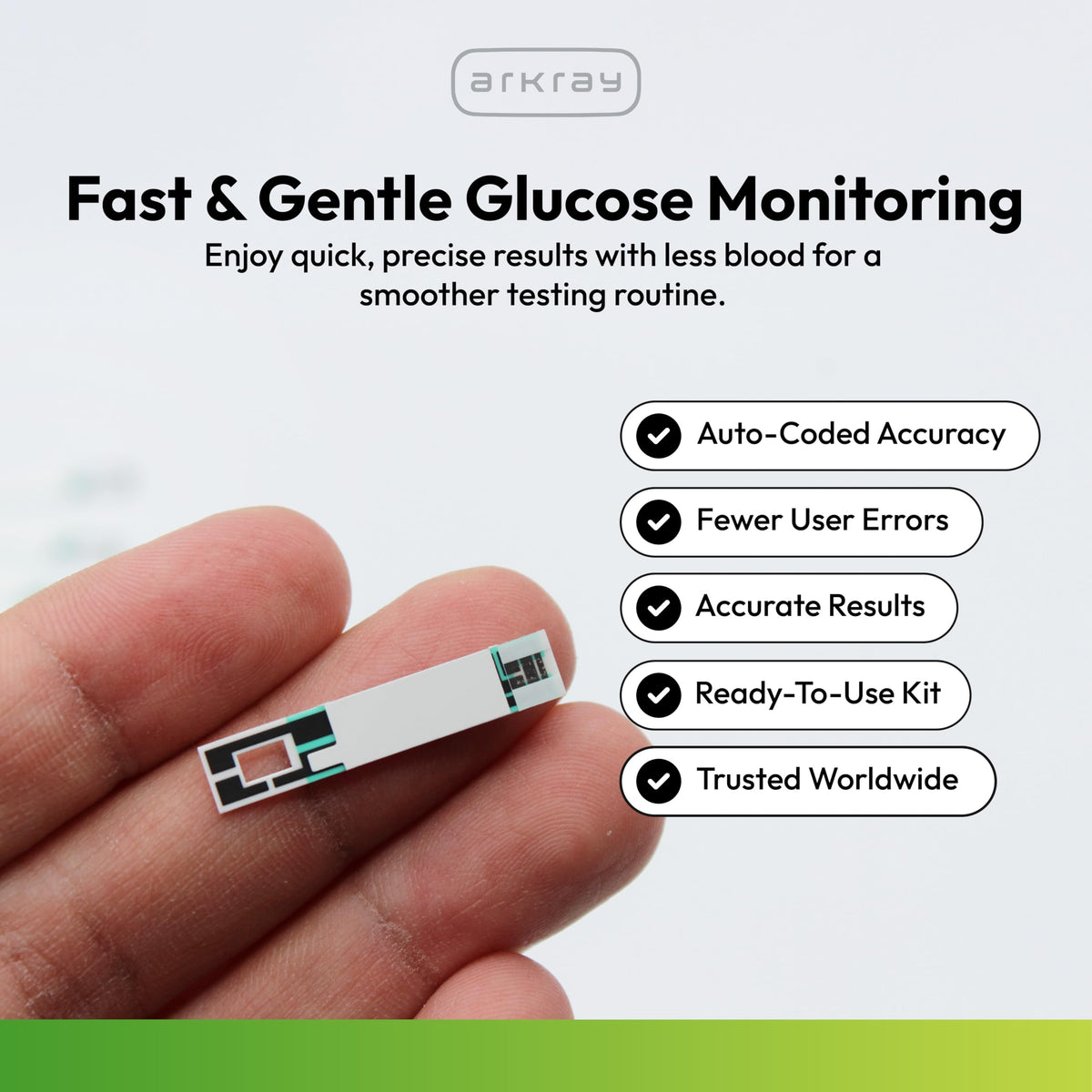 Blood Glucose Monitor Kit with Meter, 10 Test Strips, 10 Lancets & Carrying Case G586