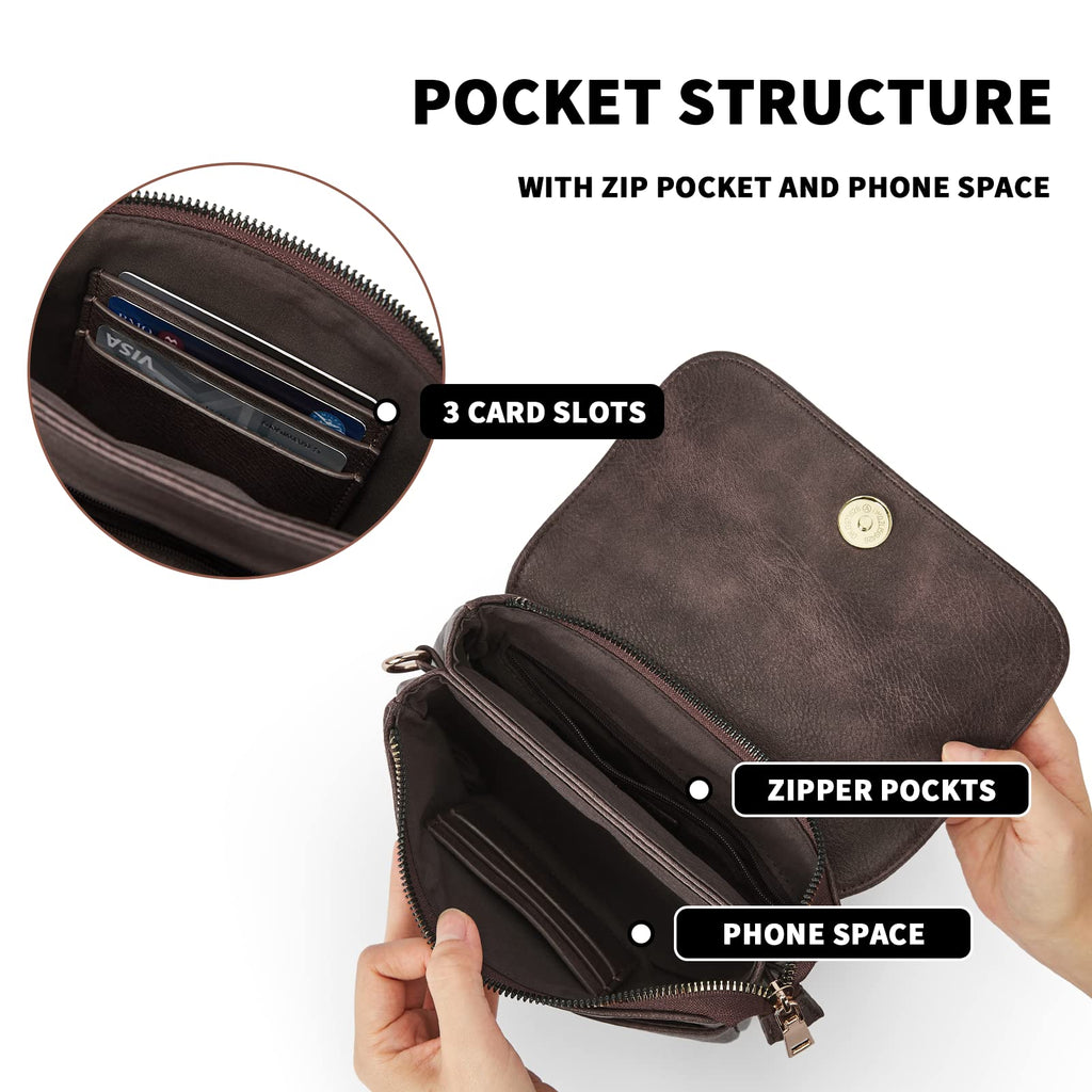 Small Vegan Leather Crossbody Bag with Adjustable Strap W75070