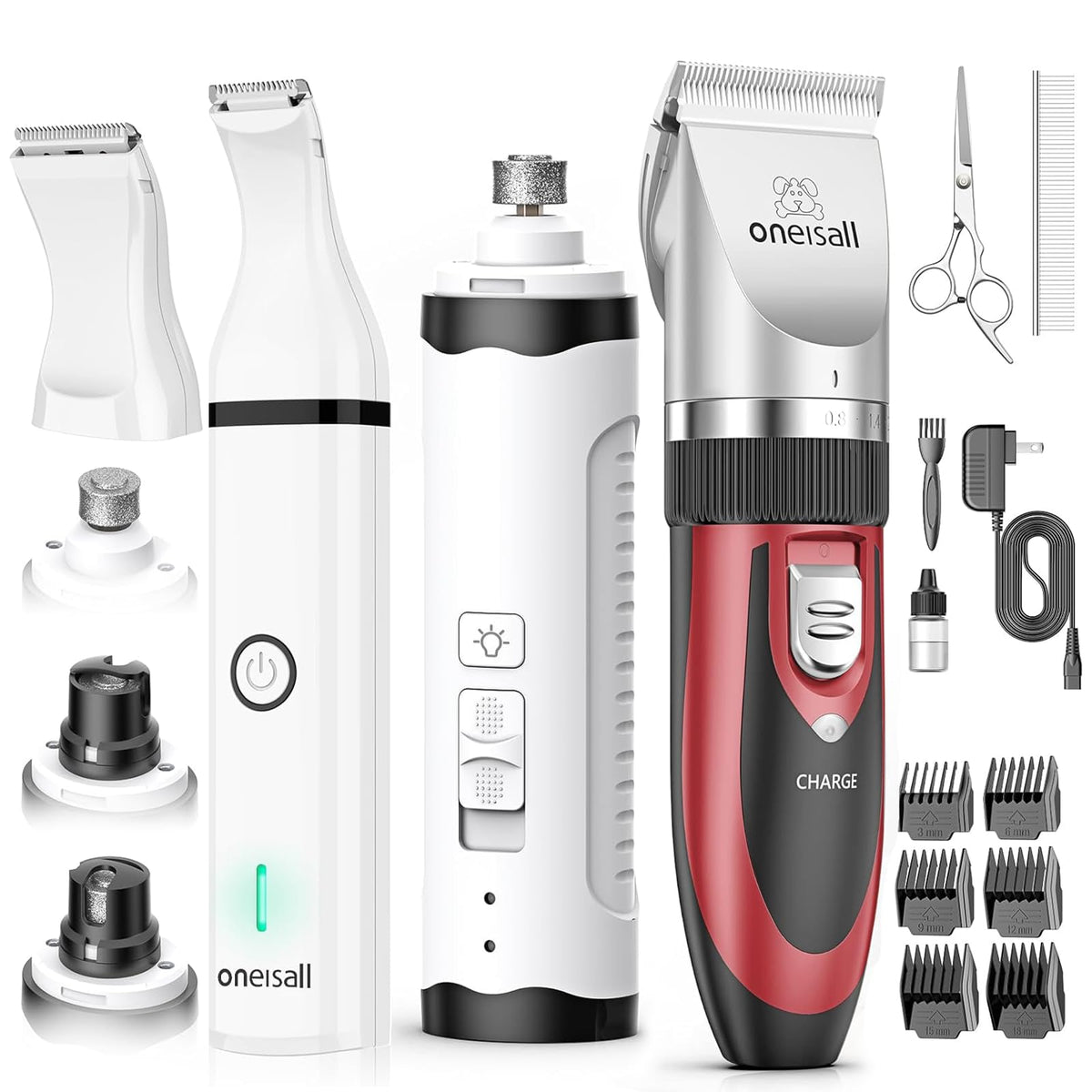 Dog Shaver Clippers and Nail Grinder Paw Trimmer Kit V91426
