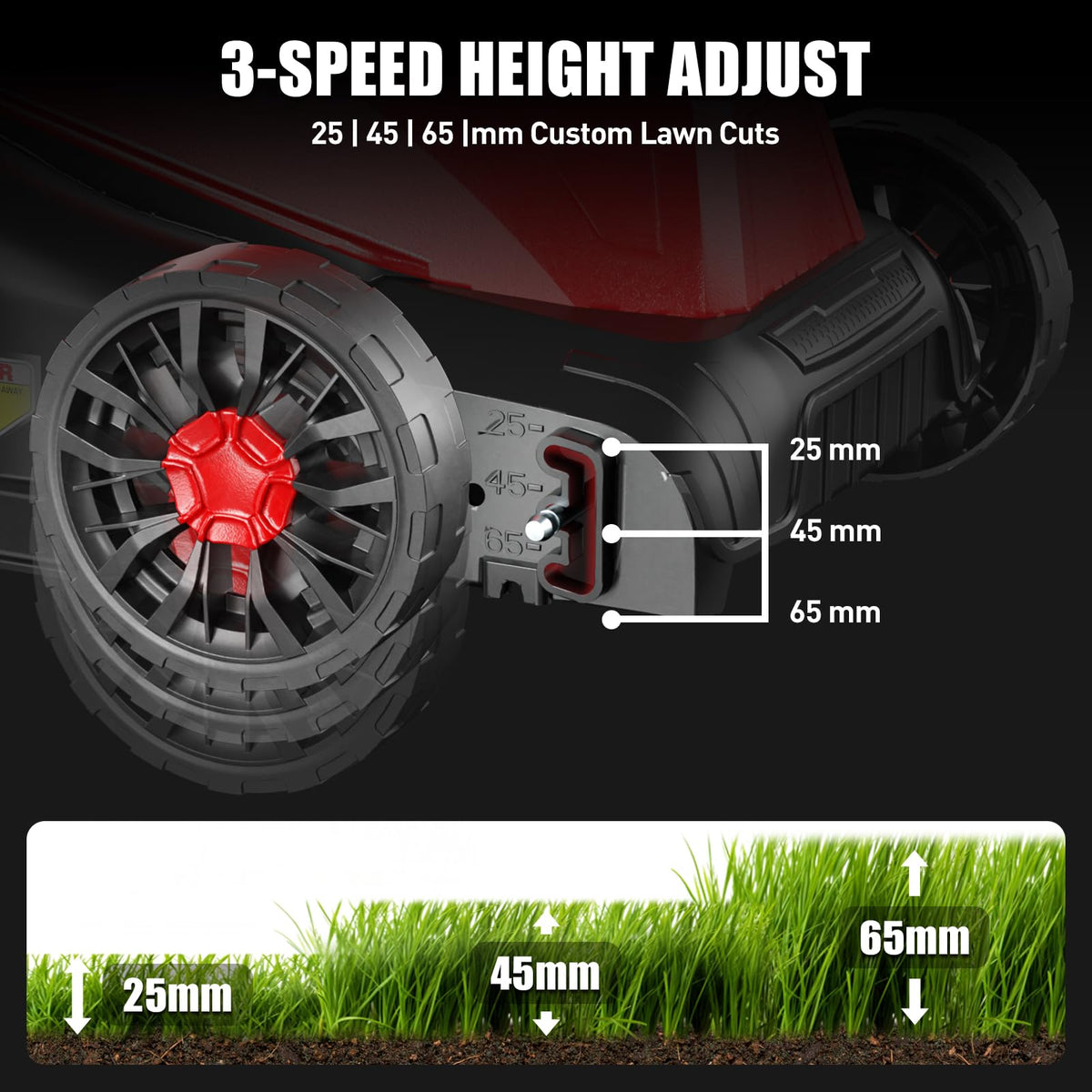 16" Corded Lawn Mower with 3-Position Height Adjustment I397394