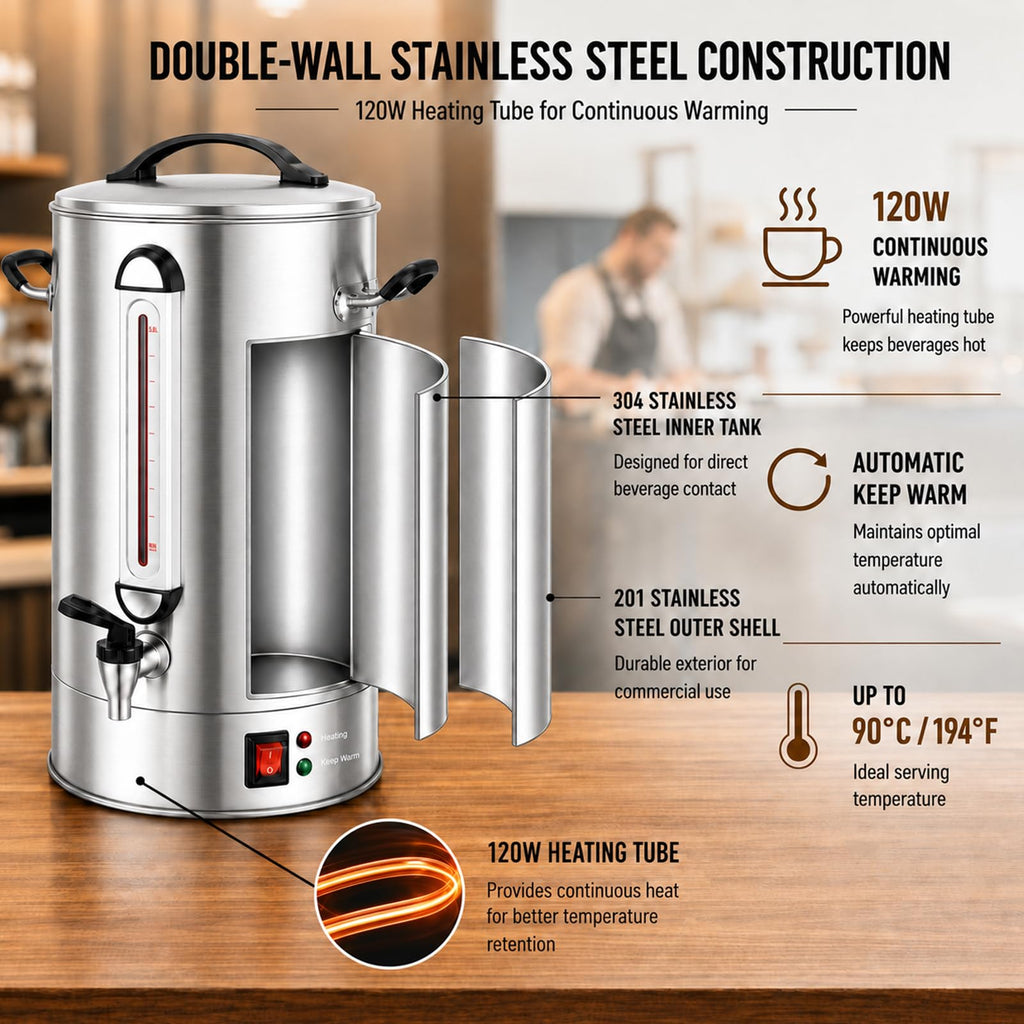 Commercial Coffee Urn 120 Cup 5 Gallon P7556